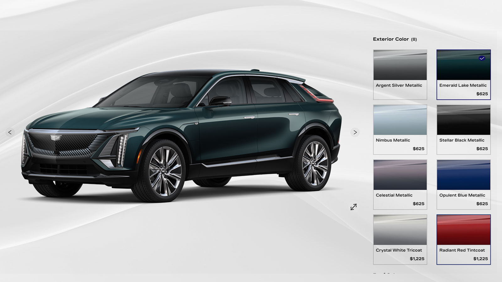 Cadillac Vehicle Configurator Thumbnail Background